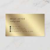 華やかな金箔メイクアップアーティスト名刺 名刺 (裏面)