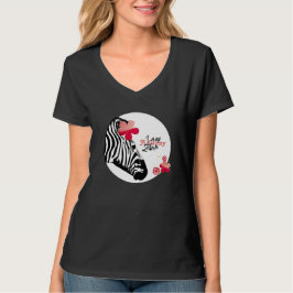 華やかな面白いシマウマTシャツ Tシャツ
