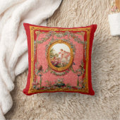 華やかな18世紀バロック様式のプリントハッピーファミリー クッション (ブランケット)