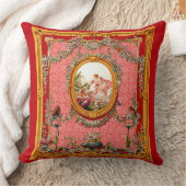 華やかな18世紀バロック様式のプリントハッピーファミリー クッション (ブランケット)