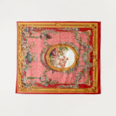 華やかな18世紀バロック様式のプリントハッピーファミリー タペストリー (正面(横))