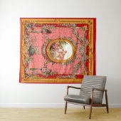 華やかな18世紀バロック様式のプリントハッピーファミリー タペストリー (インサイチュ(横))