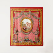 華やかな18世紀バロック様式のプリントハッピーファミリー タペストリー (正面)