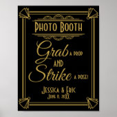 華やかな1920年代 アールデコ フォトブース 印刷 ポスター (正面)