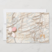 華やかな40番目のパーティー金ゴールド紙吹雪フルートバルーン 招待状 (裏面)