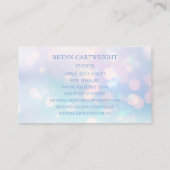 華やかな《写真》ぼけ味の輝き紫と青 名刺 (裏面)