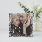 華やかな《写真》ぼけ味 |写真付きクリスマス・ジョイ シーズンカード (スタンド正面)