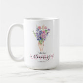 華やかに咲く花 コーヒーマグカップ (左)