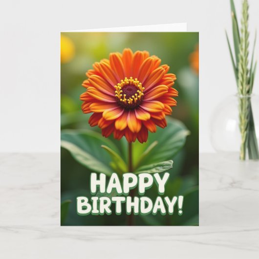 華やかに咲く誕生日カード カード (正面)