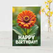 華やかに咲く誕生日カード カード (黄色い花)