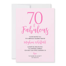 華やかに輝く70歳の誕生日おめでとう ブルッシュピンク