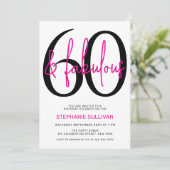 華やかに60歳 Sixty and Fabulous 60th Birthday Party 招待状 (スタンド正面)