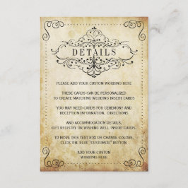 華やか華美なヴィンテージウェディングコレクション エンクロージャーカード