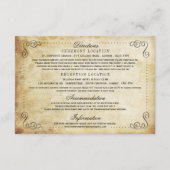 華やか華美なヴィンテージウェディングコレクション エンクロージャーカード (裏面)