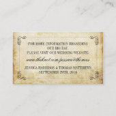 華やか華美なヴィンテージウェディングコレクション エンクロージャーカード (裏面)