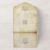 華やか華美なヴィンテージウェディングコレクション オールインワン招待状 (外側)