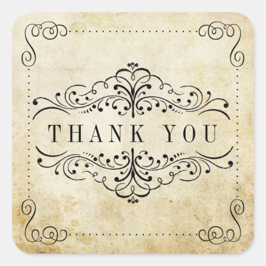 華やか華美なヴィンテージウェディングコレクション スクエアシール (正面)