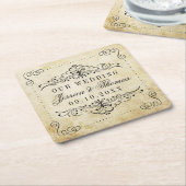 華やか華美なヴィンテージウェディングコレクション スクエアペーパーコースター (アングル)