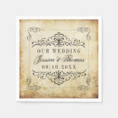 華やか華美なヴィンテージウェディングコレクション スタンダードカクテルナプキン (正面)