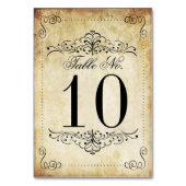 華やか華美なヴィンテージウェディングコレクション テーブルナンバー (正面)