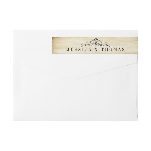 華やか華美なヴィンテージウェディングコレクション ラップアラウンドラベル (裏面)