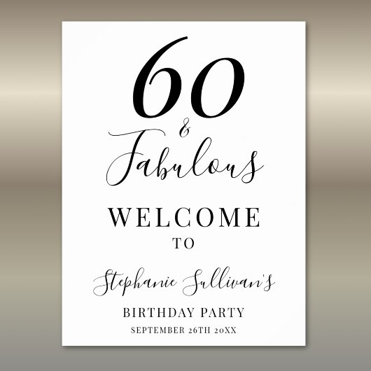 華やか60歳の誕生日パーティー ポスター
