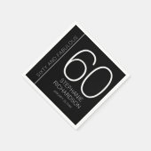 華やか60歳の誕生日 名前＋日付 スタンダードカクテルナプキン (角)