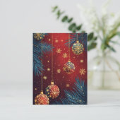 🎄 華やぐオーナメントの輝き ❄️ クリスマス ポストカード (スタンド正面)