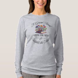 華やぐ本 フラワーロングスリーブ Tシャツ