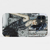 華やぐ20年代のフラッパーファッションアートイラスト Case-Mate iPhoneケース (裏面(横))