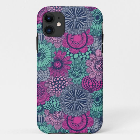 華やスタイリッシュかな花の明るい模様 Case-Mate iPhoneケース (裏面)