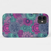 華やスタイリッシュかな花の明るい模様 Case-Mate iPhoneケース (裏面(横))