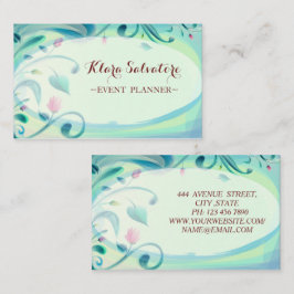 華や素晴らしかな美しい緑と花 名刺