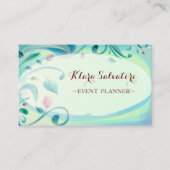 華や素晴らしかな美しい緑と花 名刺 (正面)