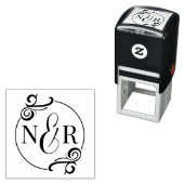 華エレガントやかなシックなタイ結婚ポグラフィック セルフインキングスタンプ (インサイチュ)