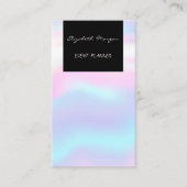 華エレガントやかなシックモダンホログラフィー 名刺 (正面)