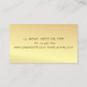 華エレガントやかなシック、フェイク金ゴールド、キラキラのレース 名刺 (裏面)