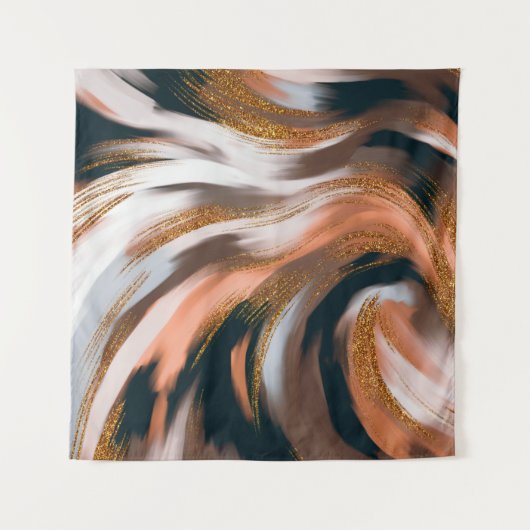 華エレガントやかなスタイル自然色パレット タペストリー (正面)