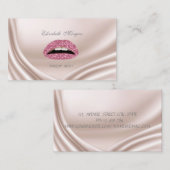 華エレガントやかなモダンキラキラした唇 名刺 (正面/裏面)