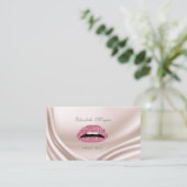 華エレガントやかなモダンキラキラした唇 名刺 (スタンド正面)