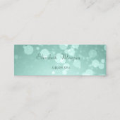 華エレガントスタイリッシュやかなプロフィーショナル緑《写真》ぼけ味 スキニー名刺 (正面)