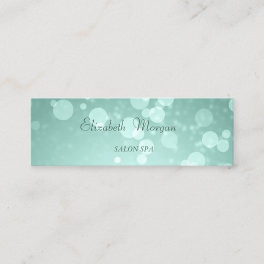 華エレガントスタイリッシュやかなプロフィーショナル緑《写真》ぼけ味 スキニー名刺 (正面)