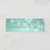 華エレガントスタイリッシュやかなプロフィーショナル緑《写真》ぼけ味 スキニー名刺 (裏面)