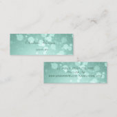 華エレガントスタイリッシュやかなプロフィーショナル緑《写真》ぼけ味 スキニー名刺 (正面/裏面)