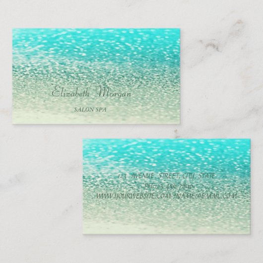 華エレガントスタイリッシュやかなプロフェッショナルな輝き 名刺 (正面/裏面)