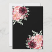 華シンプルやかな豪華なフローラエレガント 招待状 (裏面)