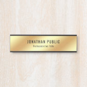 華スタイリッシュやかなフェイク金ゴールドモダンテンプレート サインプレート (正面)