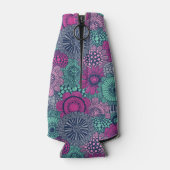 華スタイリッシュやかな花の明るい模様 ボトルクーラー (裏面)