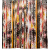 華ストライプのやかな紙 シャワーカーテン (正面)