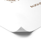 華モダンやかなタイポグラフィ結婚の歓迎サイン ポスター (角)